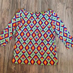 Talbots Petites Funky Long Sleeve sz small